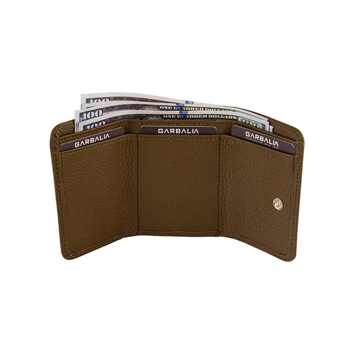 Zoozie Bags Zeus Cartera de Piel para Mujer Color Khaki
